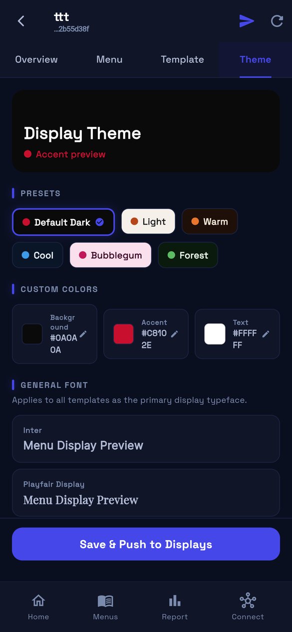 Theme tab